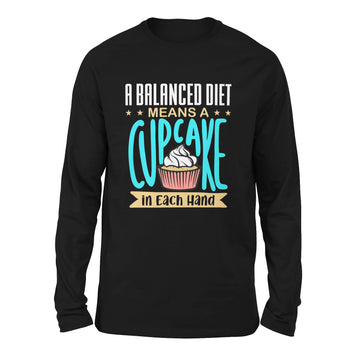 Cupcake - A Balanced Diet Men/Unisex Drop Shoulder Sweatshirt in Black color